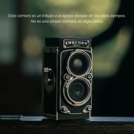 Cámara Dual retro estilo vintage