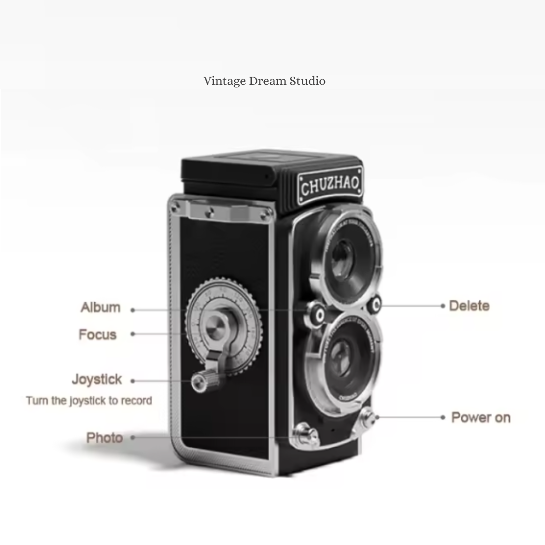 Cámara Dual retro estilo vintage con tarjeta memoria 16 GB incluida - CLÁSICO Y MODERNO