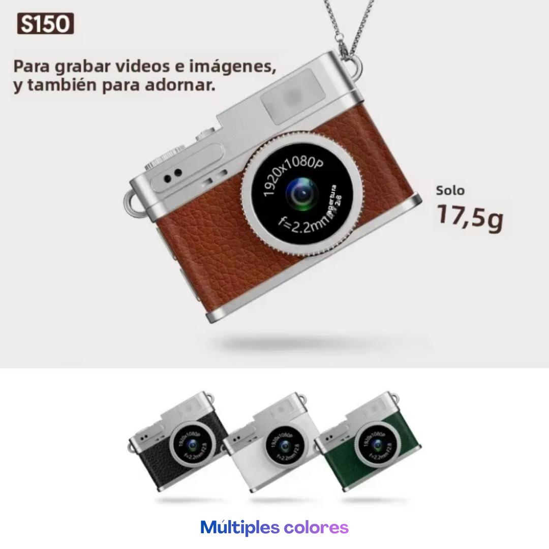 Mini cámara digital estilo vintage y retro